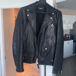 Mackage leather biker jacket size 38
